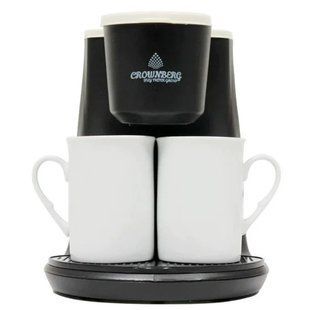 Крапельна електрична кавоварка для дому на 2 чашки Crownberg CB-1568 500Вт 00019976 фото