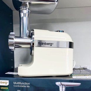 М'ясорубка Rainberg RB-2270 з реверсом та насадками для шатківниці та ковбас 3800W White 00020226 фото
