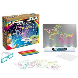 Электронная доска для рисования SUNROZ 3D Magic Drawing Board Морской стиль с подсветкой и 3Д эффектом 00016590 фото