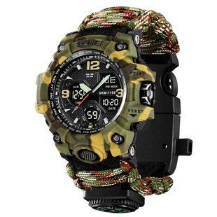 Годинник наручний чоловічий SKMEI 1155BCMGN PARACORD 00022336 фото