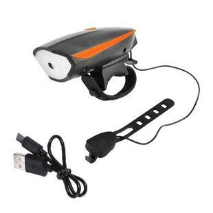 Велофонарь + звонок 7588/758/056, выносная кнопка, Waterproof, встроенный аккумулятор 14500 00016741 фото