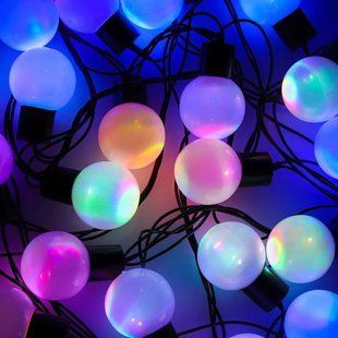 Гирлянда матовый шарик 28LED 5м (флеш) 10мм, Новогодняя бахрама, Светодиодная гирлянда, Уличная гирлянда 00024730 фото