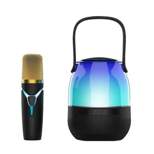 Портативная колонка XM-A68 с RGB подсветкой и микрофоном, Bluetooth микрофон для караоке 00016101 фото
