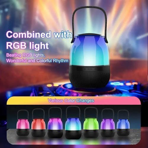 Портативная колонка XM-A68 с RGB подсветкой и микрофоном, Bluetooth микрофон для караоке 00016101 фото