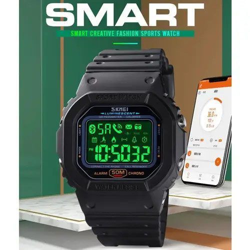 Смарт-часы наручные мужские SKMEI 1629BK, Часы военные мужские, Часы для военнослужащих 00022476 фото