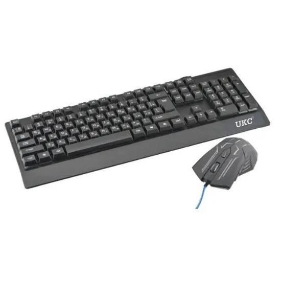 Клавіатура+мишка UKC з LED підсвічуванням від USB M-710, клавіатура ігрова з підсвічуванням та мишкою 00017264 фото