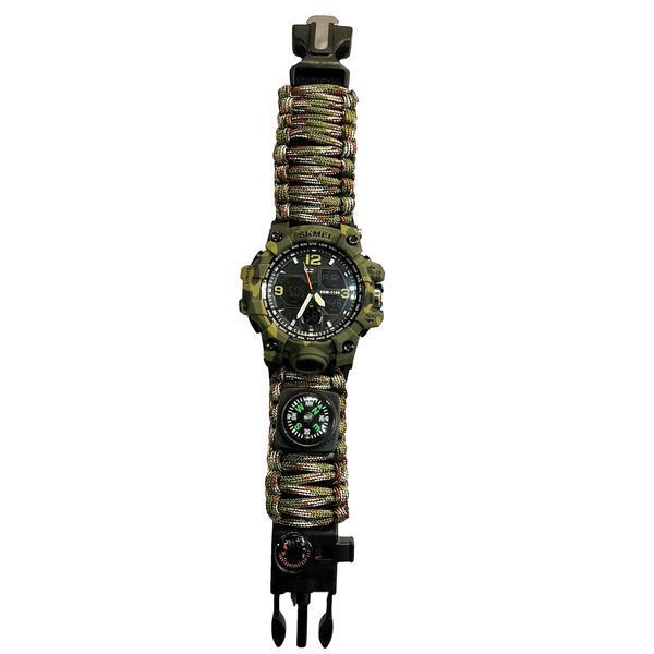 Часы наручные мужские SKMEI 1155BCMGN PARACORD 00022336 фото