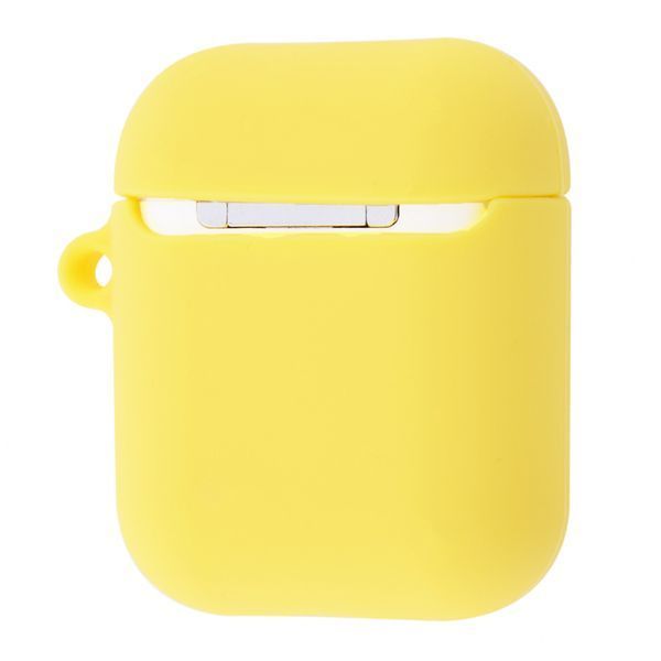 Чохол для AirPods силіконовий з метеликом жовтий 00023754 фото
