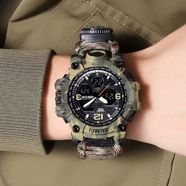Часы наручные мужские SKMEI 1155BCMGN PARACORD 00022336 фото