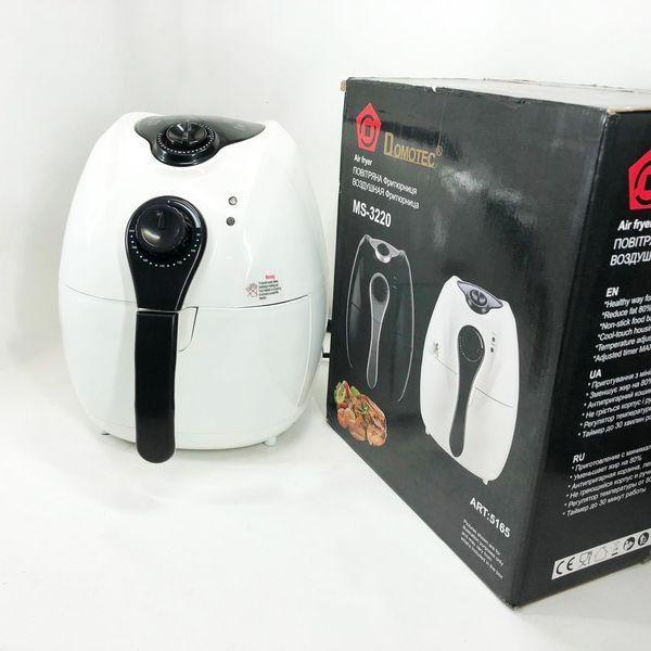 Аерофритниця Мультипіч Аерогриль Domotec MS-3220 1300W 4,5 л Безмасляна з Таймером. Колір: білий 00019061 фото