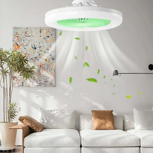 Лампа - вентилятор в патрон+пульт LED AROMATHERAPY FAN LIGHT CHP-008 RGB 2835RGB 00023732 фото