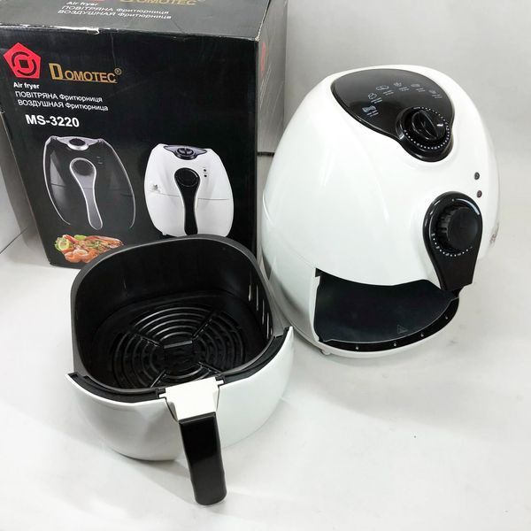 Аерофритниця Мультипіч Аерогриль Domotec MS-3220 1300W 4,5 л Безмасляна з Таймером. Колір: білий 00019061 фото