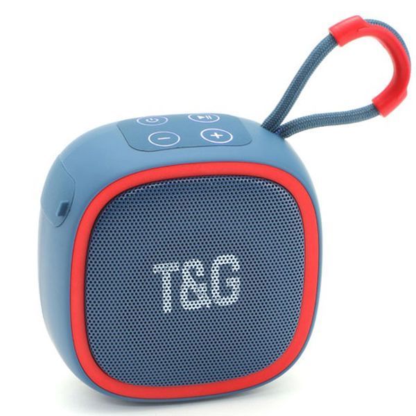 Портативная Bluetooth-колонка TG659 с ремешком, Блютуз колонка с подсветкой. Цвет: синий 00017643 фото