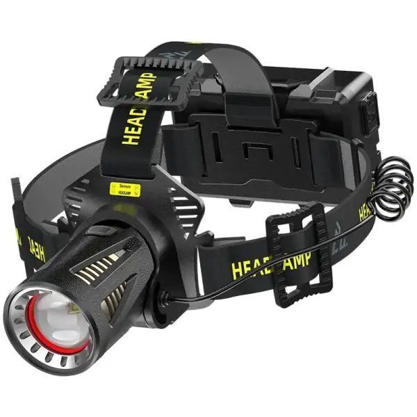 Фонарь налобный H610-WHITE LASER LED PM50-TG, сенсор движения, 3x18650, Power Bank 00023251 фото