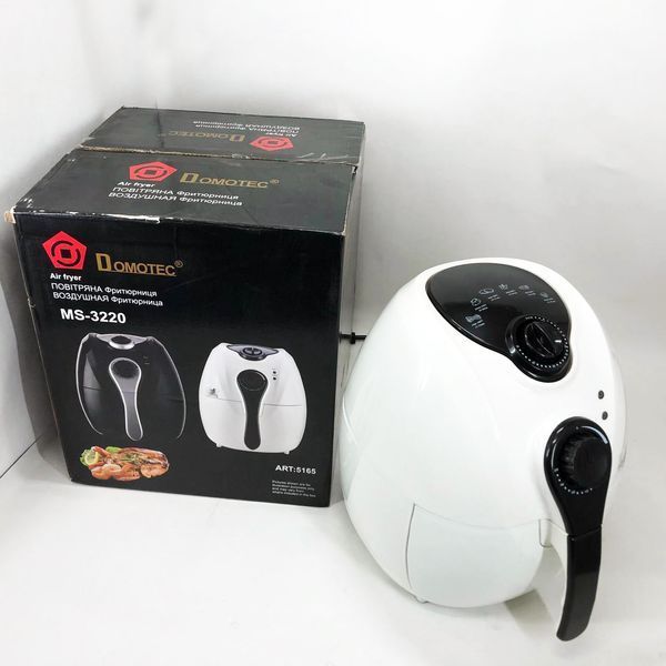 Аерофритниця Мультипіч Аерогриль Domotec MS-3220 1300W 4,5 л Безмасляна з Таймером. Колір: білий 00019061 фото