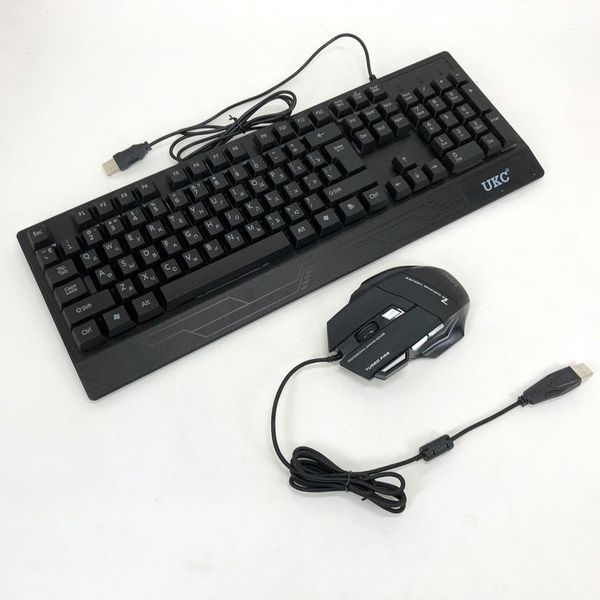 Клавіатура+мишка UKC з LED підсвічуванням від USB M-710, клавіатура ігрова з підсвічуванням та мишкою 00017264 фото