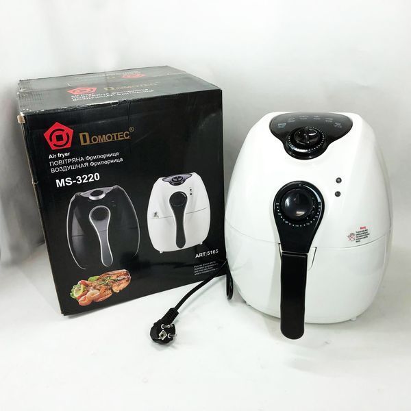 Аерофритниця Мультипіч Аерогриль Domotec MS-3220 1300W 4,5 л Безмасляна з Таймером. Колір: білий 00019061 фото