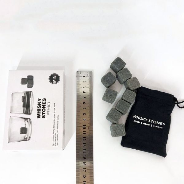 Камені для віскі Whiskey Stones з стеатита (9шт) 00012570 фото