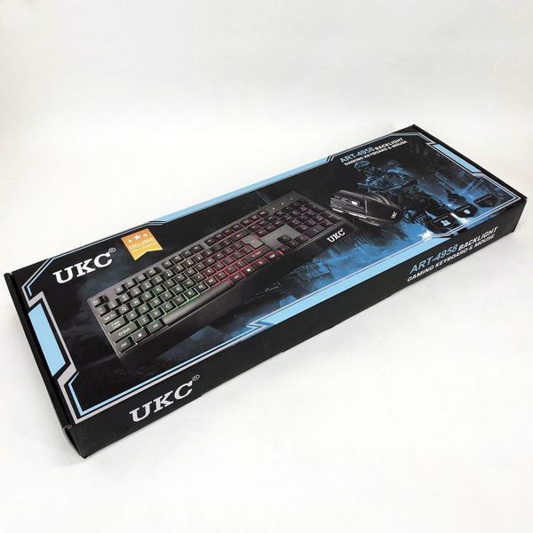 Клавіатура+мишка UKC з LED підсвічуванням від USB M-710, клавіатура ігрова з підсвічуванням та мишкою 00017264 фото