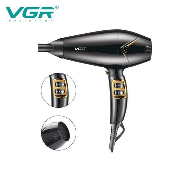 Мощный электрический профессиональный фен для волос VGR V-423 1800-2200W, Женский фен для волос 00014410 фото