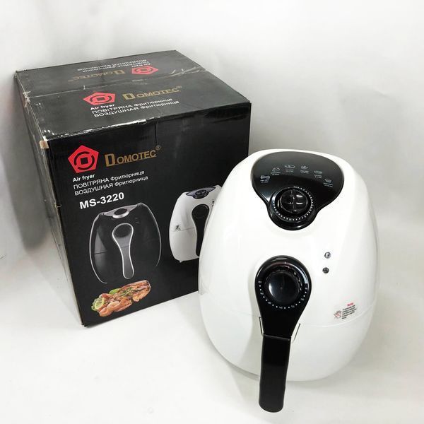 Аерофритниця Мультипіч Аерогриль Domotec MS-3220 1300W 4,5 л Безмасляна з Таймером. Колір: білий 00019061 фото