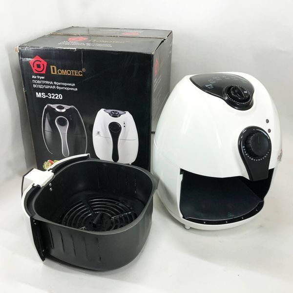 Аерофритниця Мультипіч Аерогриль Domotec MS-3220 1300W 4,5 л Безмасляна з Таймером. Колір: білий 00019061 фото