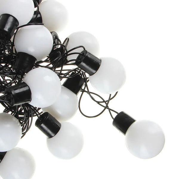 Гирлянда матовый шарик 28LED 5м (флеш) 10мм, Новогодняя бахрама, Светодиодная гирлянда, Уличная гирлянда 00024730 фото