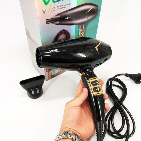 Мощный электрический профессиональный фен для волос VGR V-423 1800-2200W, Женский фен для волос 00014410 фото