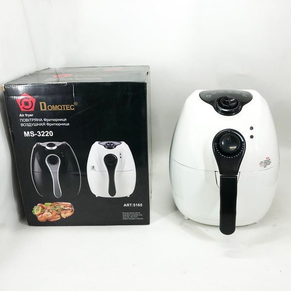 Аерофритниця Мультипіч Аерогриль Domotec MS-3220 1300W 4,5 л Безмасляна з Таймером. Колір: білий 00019061 фото