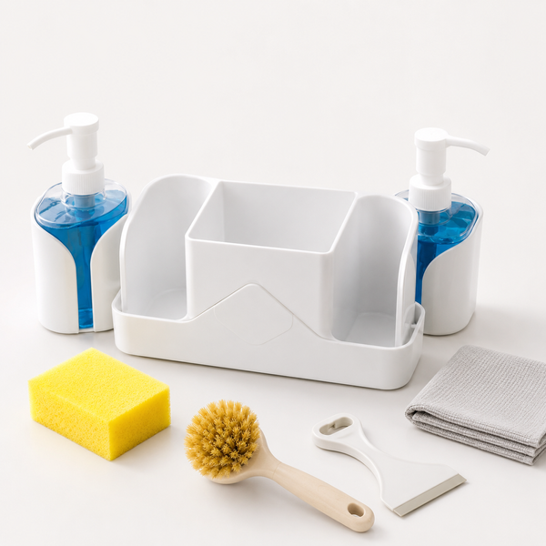 Організатор з дозатором для мила / Multifunctional Soap Dispenser / Органайзер для кухонного мийки 24433833 фото