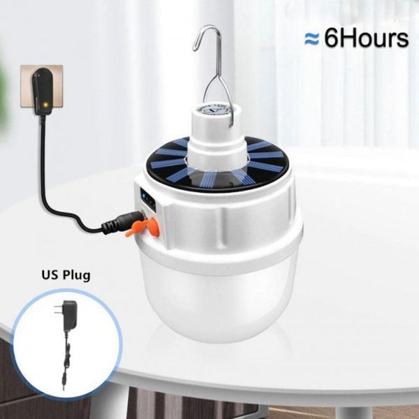 Аккумуляторная кемпинговая LED лампа светильник JD-2022 с солнечной панелью, кемпинговый фонарь-лампа 00022858 фото