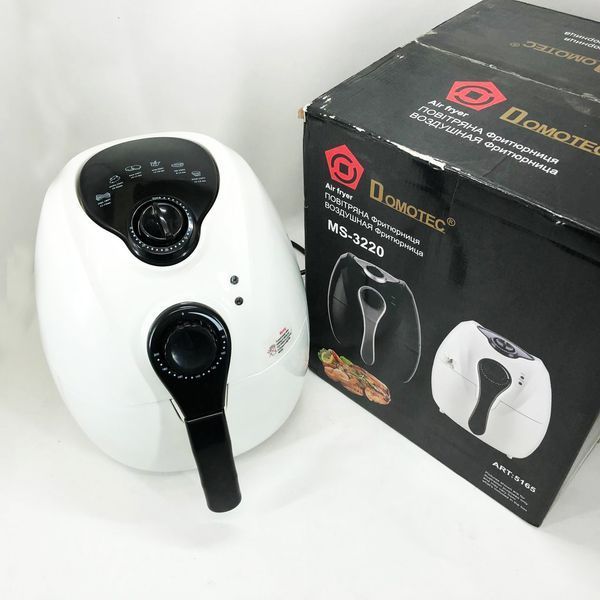 Аерофритниця Мультипіч Аерогриль Domotec MS-3220 1300W 4,5 л Безмасляна з Таймером. Колір: білий 00019061 фото