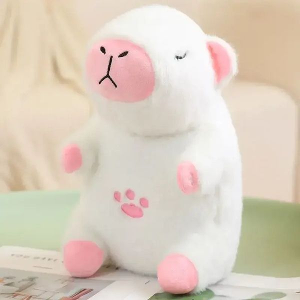 Белый Интерактивная дышащая Капибара Snuggle Pulse CapyBuddy 30 см мягкая плюшевая игрушка 00015835 фото