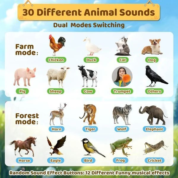 Дитяча інтерактивна іграшка Горн зі звуками тварин Animal Caller Горн із імітацією 30 звуків тварин 00015864 фото