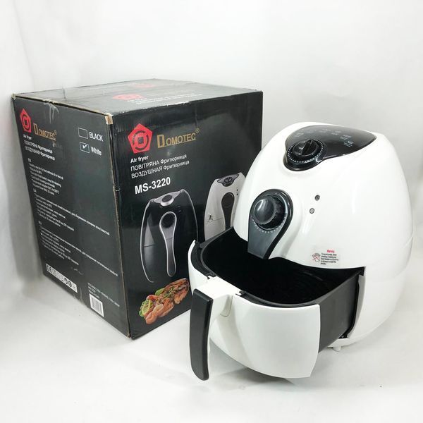 Аерофритниця Мультипіч Аерогриль Domotec MS-3220 1300W 4,5 л Безмасляна з Таймером. Колір: білий 00019061 фото