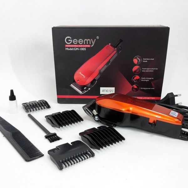 Машинка для стрижки GEMEI GM-1005, машинка для стрижки для дома, машинка для стрижки мужская 00014327 фото