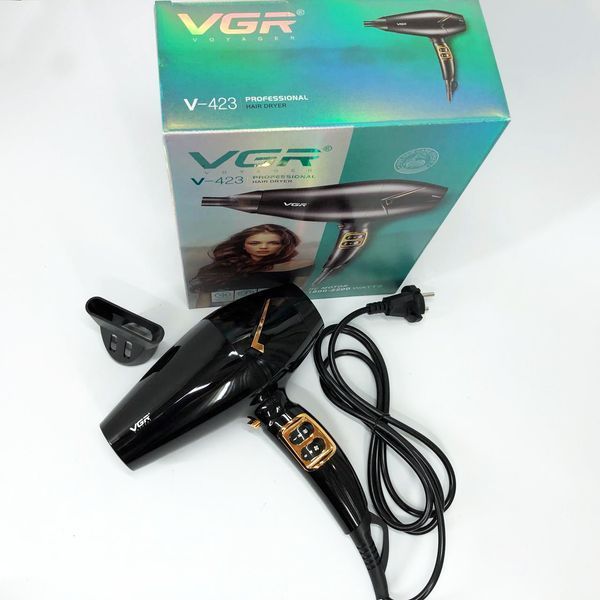 Мощный электрический профессиональный фен для волос VGR V-423 1800-2200W, Женский фен для волос 00014410 фото