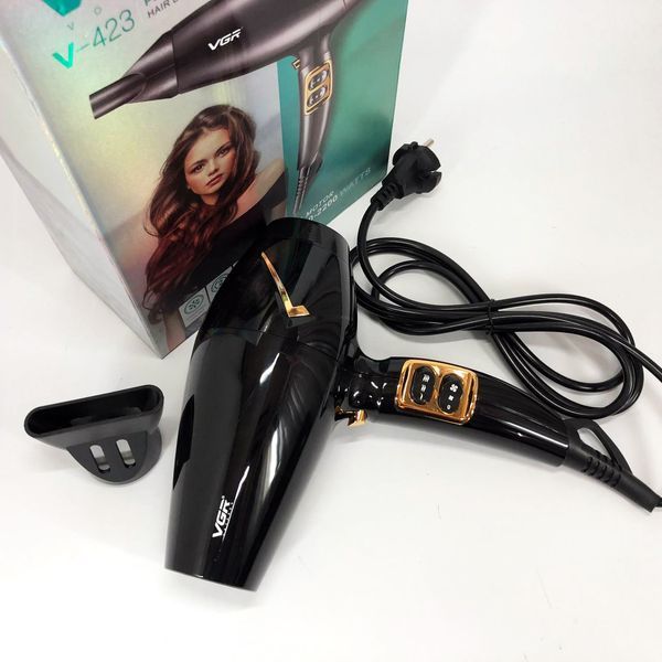 Мощный электрический профессиональный фен для волос VGR V-423 1800-2200W, Женский фен для волос 00014410 фото