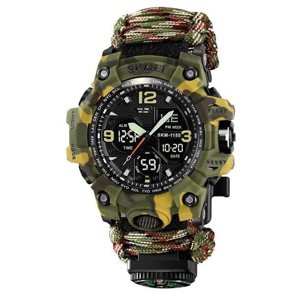 Часы наручные мужские SKMEI 1155BCMGN PARACORD 00022336 фото