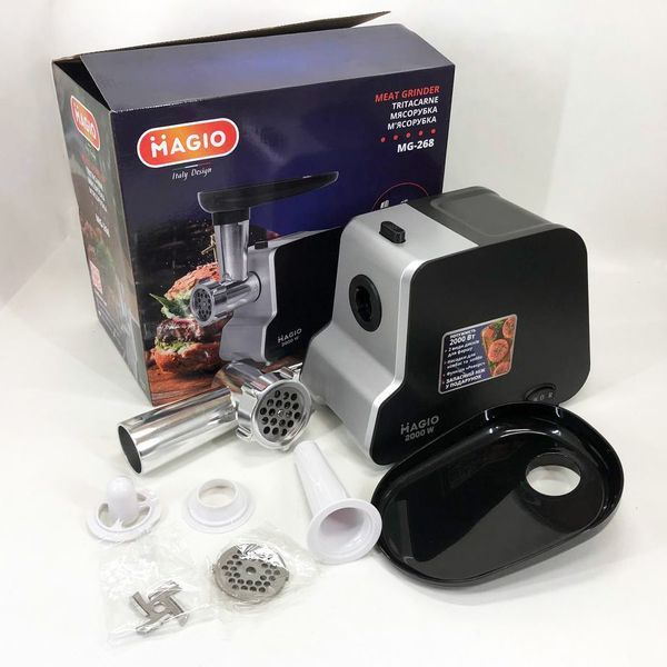Мясорубка Magio MG-268 N 2000 Вт мясорубка для мяса электромясорубка для шинковки электромясорубка для дома 00018998 фото