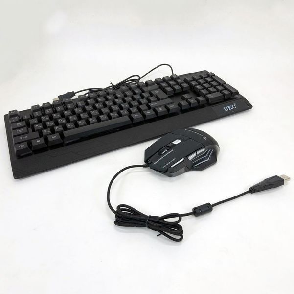 Клавіатура+мишка UKC з LED підсвічуванням від USB M-710, клавіатура ігрова з підсвічуванням та мишкою 00017264 фото