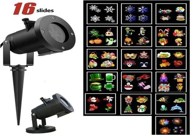 Лазерный проектор Christmas Laser Projector 16 картриджей 00023584 фото