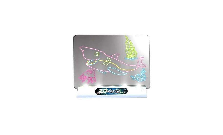 Электронная доска для рисования SUNROZ 3D Magic Drawing Board Морской стиль с подсветкой и 3Д эффектом 00016590 фото