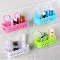 Полка на присосках для ванной прямоугольная Bathroom Shelves (WO-16) 00013858 фото