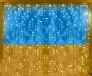 Патриотическая гирлянда штора Флаг Украины 3*3 м 160 LED классическая IP44 00024744 фото