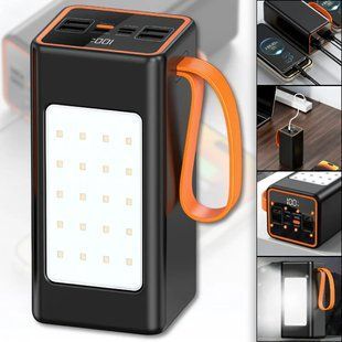 Повербанк&nbsp;100000 mAh&nbsp;з LED-ліхтариком&nbsp;і швидкою зарядкою&nbsp;Hoco JA88A 22.5W 00017910 фото