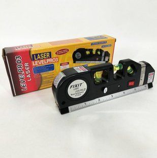 Лазерный уровень Laser Level Pro 3 со встроенной рулеткой, Высокоточный лазерный уровень 00012598 фото