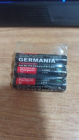 Батарейки пальчиковые GERMANIA тип АА 1шт 00024633 фото