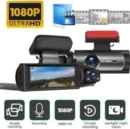 Автомобильный видеорегистратор M8 3,16-дюймовый экран Full HD 1080P с двумя камерами 00016937 фото