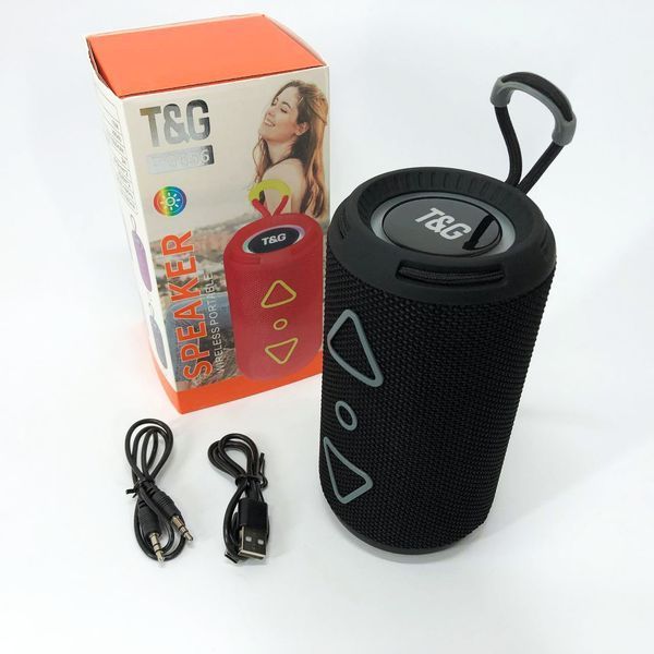 Bluetooth колонка портативна TG656 FM-радіо, акумуляторна колонка для музики. Колір: чорний 00017238 фото